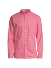 Vineyard Vines Men's On-the-go Brrr Gingham Shirt In Nautical Red