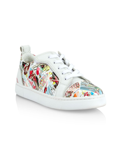 Christian Louboutin Little Kid's & Kid's Patent Comic Sneakers In Red