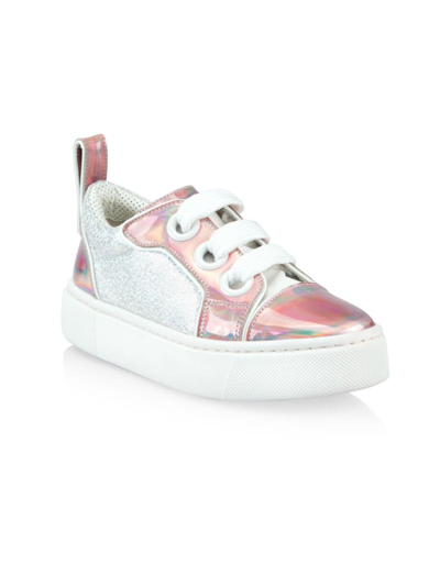 Christian Louboutin Little Kid's & Kid's Toy Toy Metallic Sneakers In Pink Silver