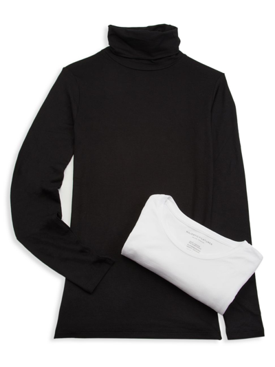 Majestic Women's Soft Touch T-shirts 2-piece Gift Set In Blanc Noir