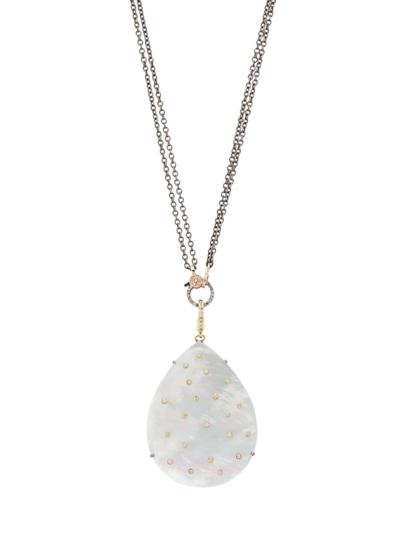 Nina Gilin Women's Sterling Silver, 14k Yellow Gold, Mother-of-pearl, & Diamond Pendant Necklace