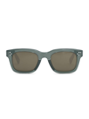 Celine Men's Transparent 51mm Plastic Sunglasses In Green