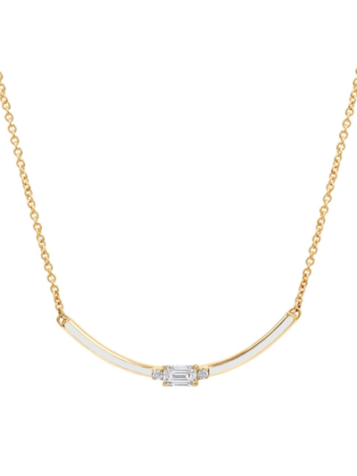 State Property Women's Parameswara Enchantress 18k Yellow Gold, Diamond, & Enamel Pendant Necklace In White