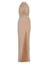 MICHAEL COSTELLO COLLECTION WOMEN'S TARA DRAPED OPEN-BACK GOWN