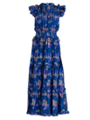 SHOSHANNA WOMEN'S MAREN FLORAL CHIFFON MAXI DRESS