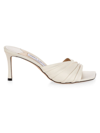 Jimmy Choo Basil Napa Mule Sandals In Latte