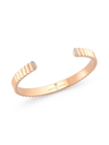 Walters Faith Women's Clive 18k Rose Gold & Diamond Fluted Edge Cuff Bracelet