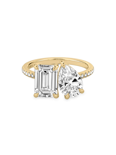 Vrai Women's Toi Et Moi 18k Yellow Gold & 3.63 Tcw Lab-grown Diamond Engagement Ring