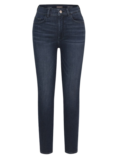 Dl Premium Denim Women's Farrow Skinny High Rise Instasculpt Ankle Jeans In Dark Indigo
