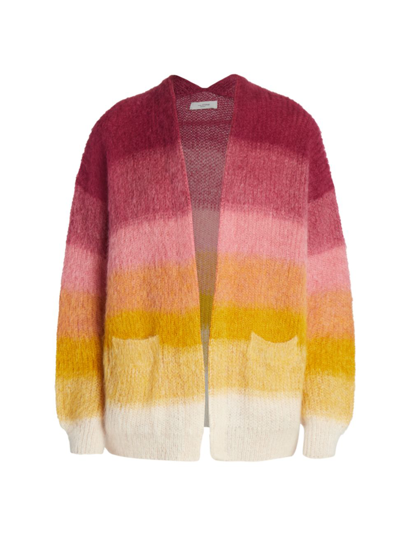 Isabel Marant Étoile Horizontal-stripe Knitted Cardigan In Multicoloured