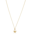 ORADINA WOMEN'S 14K YELLOW SOLID GOLD STARFISH PENDANT NECKLACE