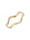 ORADINA WOMEN'S 14K YELLOW SOLID GOLD CURVE APPEAL RING