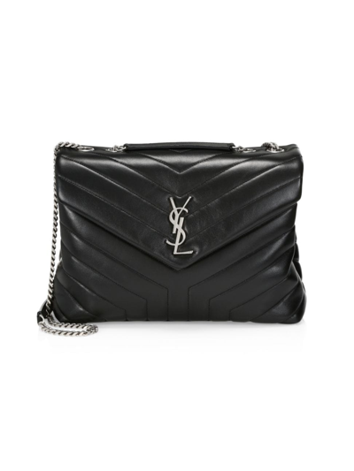 Saint Laurent Women's Loulou Medium In Quilted Leather In Black