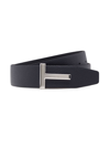 Tom Ford Men's Reversible Grained Leather Belt In Brown Black