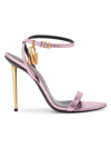Tom Ford Women's Naked 105 Leather Point-toe Ankle-strap Sandals In Flesh