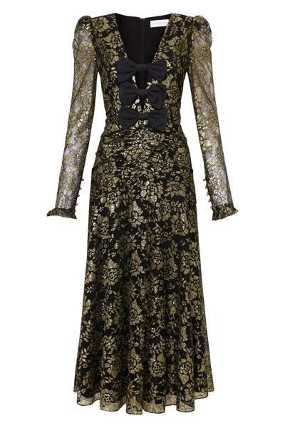 rebecca vallance black and gold dress Mah-e-Noor