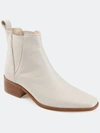 Journee Signature Women's Genuine Leather Tru Comfort Foam Brooklee Bootie In White