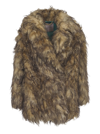 Becagli Since 1944 Mohair Faux Fur In Brown