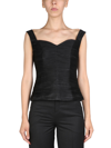 Anouki Draped Corset-style Top In Nero
