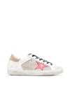 Golden Goose Super Star Velvet And Leather Upper Vintage Laminated Star Tejus Printed Nabuk Heel In Taupe Red Ice Light Brown