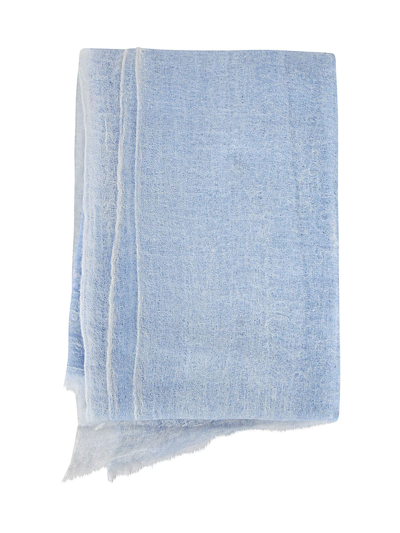 Oats &amp; Rice Wispy Cashmere Scarf In Sky Blue
