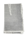 Oats &amp; Rice Artisan Cashmere Scarf In Smoke Grey