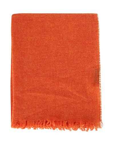 Oats &amp; Rice Weaver Cashmere Scarf In Blood Orange