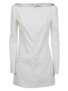 Courrèges Crepe Swallow Dress In Heritage White