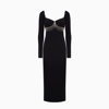 Anouki Back Split Bustier Sheath Dress With Crystals