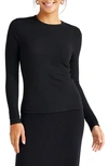Splendid Isabella Shimmer Rib Top In Black