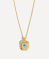 Missoma 18ct Gold-plated Vermeil Silver Engravable December Birthstone Star Ridge Pendant Necklace In Gold