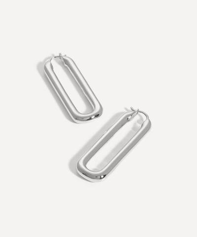 Missoma Silver-plated Ovate Hoop Earrings