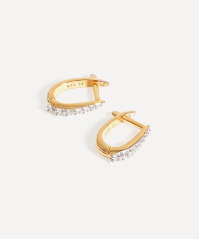 Missoma 18ct Gold-plated Vermeil Silver Pave Claw Huggie Hoop Earrings