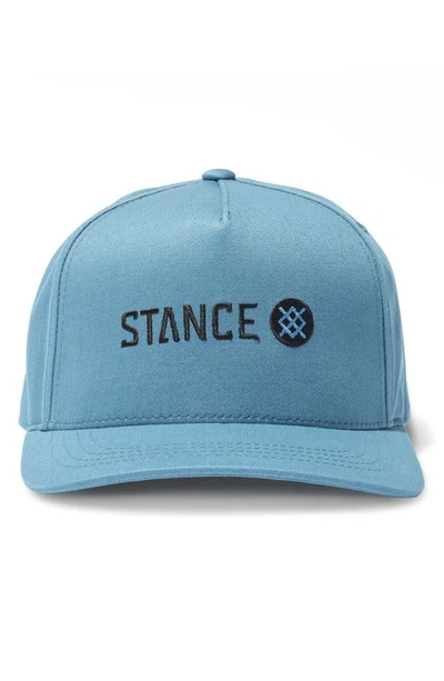 Stance Embroidered Icon Logo Snapback Baseball Cap In Blue Fade