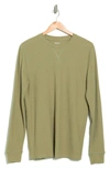 Abound Crew Neck Long Sleeve Thermal Top In Olive Aloe