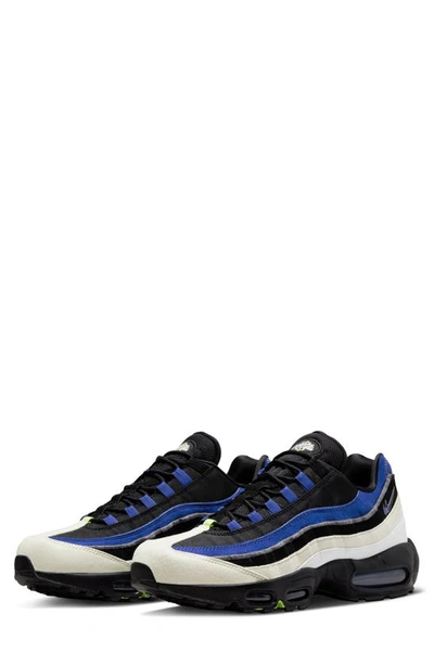 Nike Air Max 95 Se Trainer In Black/white/game Royal/sail