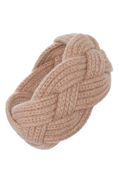 Nordstrom Signature Braided Cashmere Headband In Tan Portabella