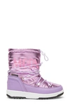 Moon Boot Kids' Metallic Nylon Ankle Snow Boots In Pink