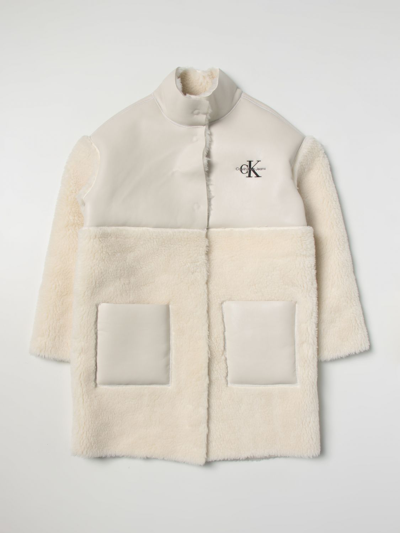 Calvin Klein Coat  Kids Color Yellow Cream