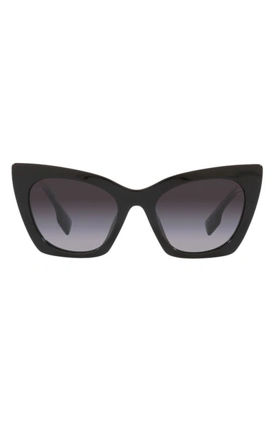 Burberry 52mm Cat Eye Sunglasses In Black