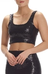 Commando Sequin Crop Top In Black