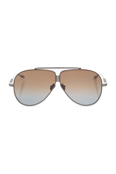 Valentino Eyewear Pilot Frame Sunglasses In Grey