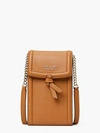 Kate Spade Knott North South Phone Crossbody In Bungalow Brown