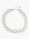 Kate Spade Pearls Please Collar In Cream/silver