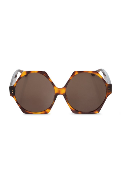 Linda Farrow Bora Aviator Frame Sunglasses In Multi