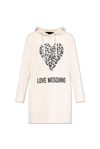 Love Moschino Womens  Cream Animal Heart Dress