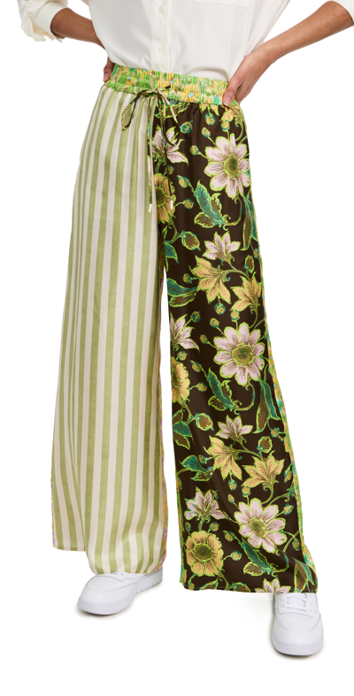 Alemais Winnie Spliced Pants In Green