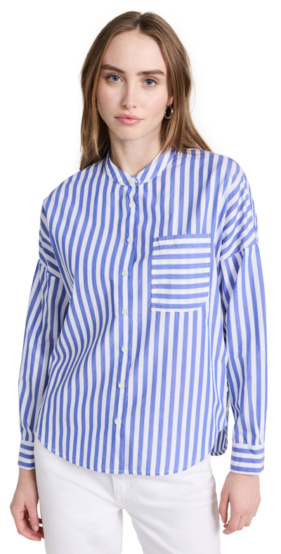 Alex Mill Aurelia Shirt In Bold Stripe In Blue/white