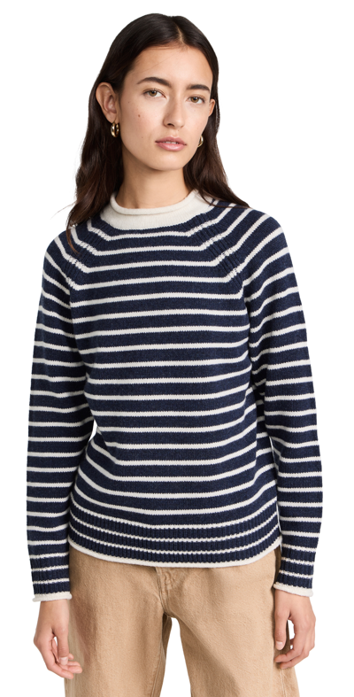Alex Mill Freja Sweater In Ivory/indigo