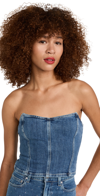 Le Jean Avery Denim Corset Top